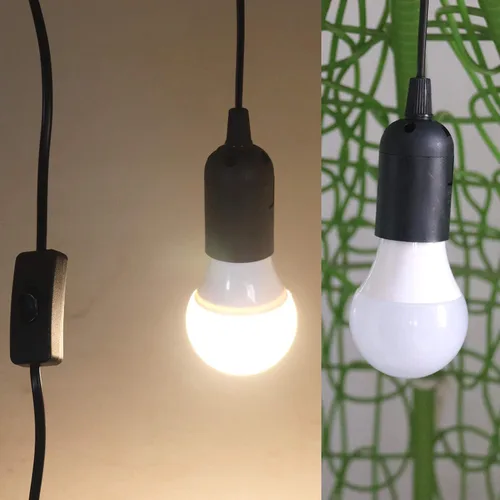 Miniatura 7 de Paquete de 2 cables de extensión de enchufe de luz LED E26/E27 de 5.9 pies con interruptor de encendido/apagado y enchufe de alimentación de CA