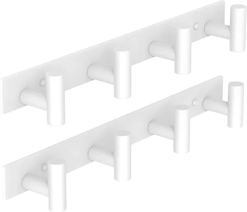 Miniatura 18 de VAEHOLD Ganchos de Pared para Abrigos Montados en Pared, Perchero con 6 Ganchos Dobles para Colgar Toalla Sombrero Abrigo Bata Bolsa Llave para Baño