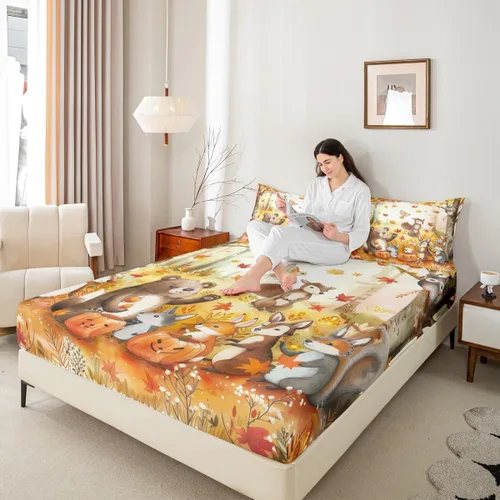 Miniatura 10 de Manfei Sábana bajera ajustable de labios de rosa, tamaño individual, funda de cama con estampado de cebra de leopardo con 1 funda de almohada, juego