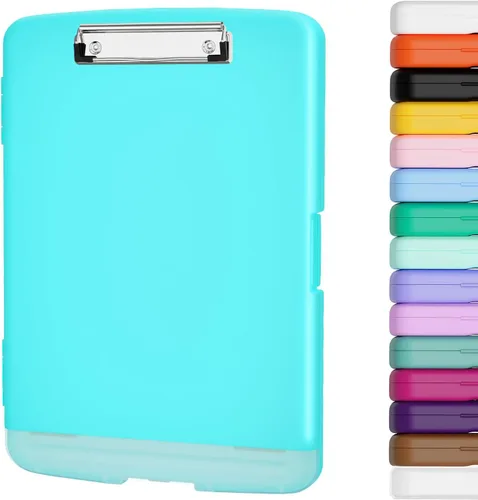 Miniatura 22 de Piasoenc Portapapeles con almacenamiento, caja de organización de 8.5 x 11 pulgadas con soporte para bolígrafo y carpeta de papel legal A4, folio