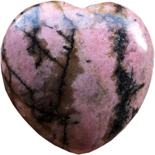 Miniatura 9 de Fekuar Piedra de palma de bolsillo de corazón de cuarzo rosa natural, cristal curativo, romántico amor, piedras de preocupación de energía, Cristal