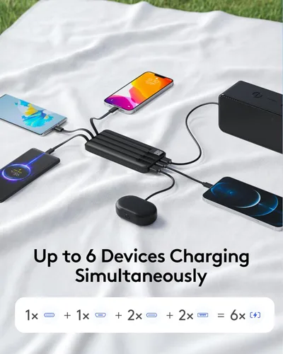 Miniatura 8 de Orfeika Cargador de teléfono portátil, Banco de energía portátil de 10000mAh con cables incorporados, paquete de batería esencial para viajes