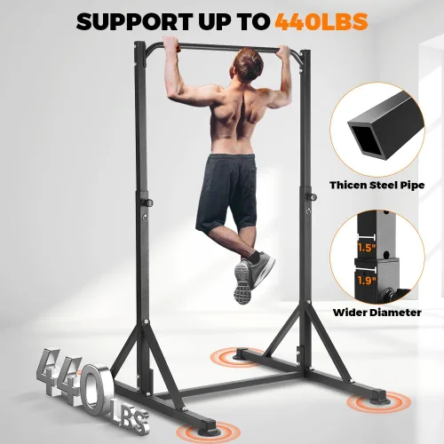 Miniatura 5 de Pull Up Station, Power Tower Adjustable Pullup Bar Free Standing, Heavy Duty Multifunction Strength Training Pull Up Bar, Gym Workout Fitness