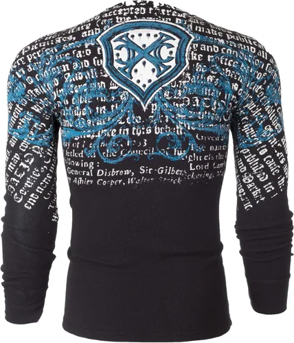 Miniatura 3 de Xtreme Couture by Affliction - Camisa térmica para hombre, color negro, Negro