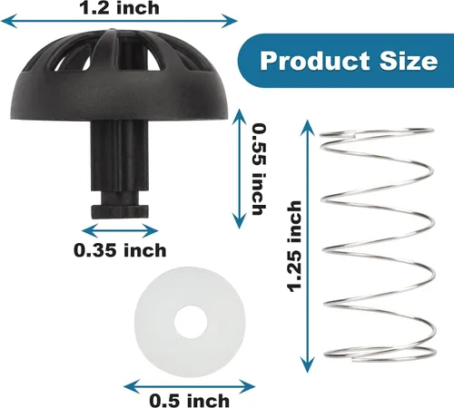 Miniatura 2 de Showingo Kit de tapón de repuesto para máquina de café con resorte inferior compatible con Mr. Coffee 112435-000-000 185774-000-000 Hamilton