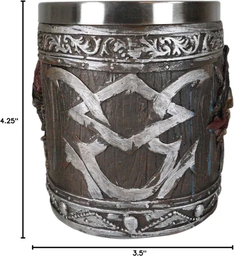 Miniatura 10 de Ebros Gift Piratas del Caribe - Bandana con calavera con espadas cruzadas, jarra, café, cerveza, taza de café, taza de cerveza Drunken Pirate's Life