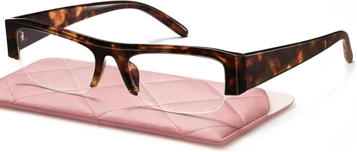livho Lentes retro elegantes con bloqueo de luz azul — Marco rectangular estrecho de principios de la década de 2000 para mujer