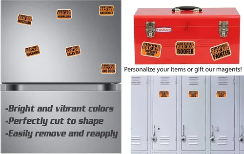 Miniatura 3 de (x4) Look Away While I Fix This Locker Magnet/Nevera Magnet/Label Lunch Tool Box Motorcycle