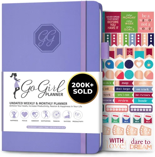 Miniatura 11 de GoGirl Agenda y organizador para mujer – Agenda semanal tamaño A5, diario de objetivos y agenda para mejorar la gestión del tiempo, la productividad