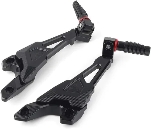 Miniatura 8 de Reposapiés trasero para motocicleta, pedales de pasajero, conjunto de clavijas para BMW S1000RR 2010-2018, color negro
