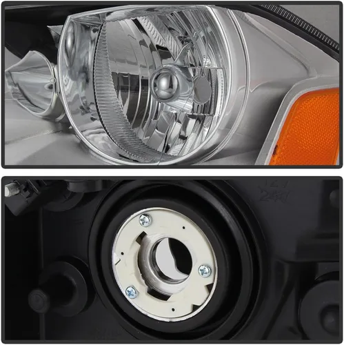 Miniatura 3 de ACANII - Juego de faros delanteros cromados para Dodge Avenger 2008-2014, juego de repuesto para el lado del conductor + del pasajero