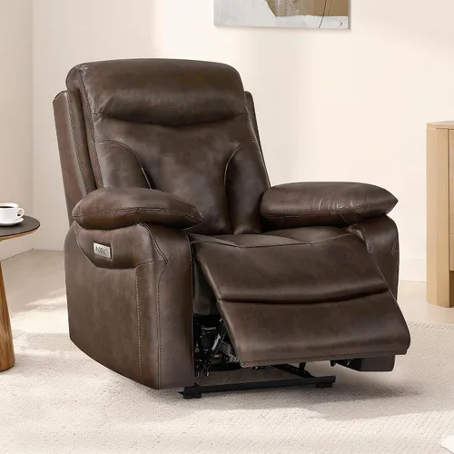 Miniatura 20 de KISLOT Power Recliner Chair Wall Hugger Recliner with Adjustable Headrest and Footrest Dual Motor Electric Faux Leather Reclining Sofa with