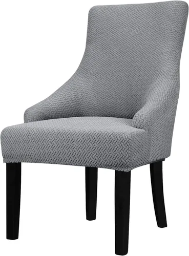 Miniatura 10 de Lellen Funda elástica de terciopelo para silla con respaldo de ala, funda protectora reutilizable para comedor, banquete, decoración del hogar, etc.