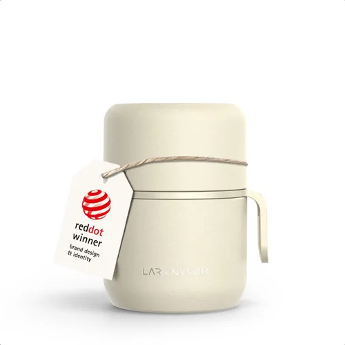 LARS NYSØM Tarro de alimentos con aislamiento al vacío de acero inoxidable - Olla de almuerzo y frasco de almuerzo a prueba de fugas para alimentos
