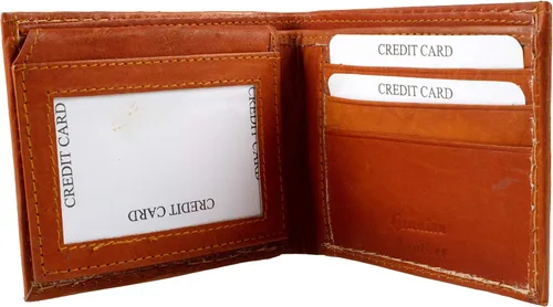 Miniatura 4 de Cartera exótica de piel de avestruz auténtica, varios colores, Butter