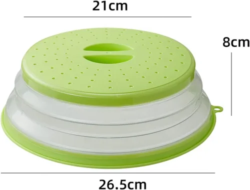 Miniatura 8 de Funda plegable para microondas de EE. UU., con diseño de gancho, funda para microondas multiusos, cubierta plegable para platos de alimentos, sin