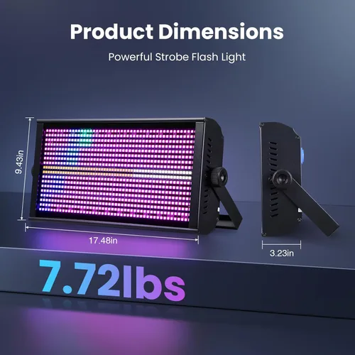 Miniatura 2 de Betopper LF4808 Luces de efecto estroboscópico de matriz de 260 W, luces estroboscópicas de lavado y cegadoras, mapeo de píxeles y efectos