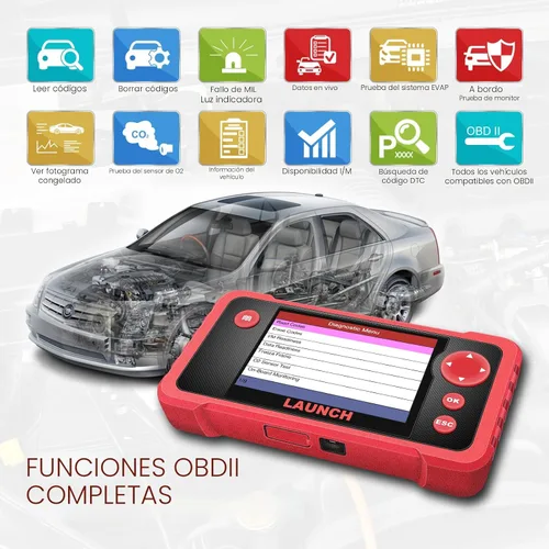 Miniatura 5 de LAUNCH CRP123 V2.0 Elite Escáner OBD2, herramienta de diagnóstico para auto 2025 Nuevo motor/ABS/SRS/transmisión con restablecimiento