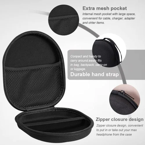 Miniatura 4 de Estuche organizador de auriculares duros, bolsa de almacenamiento compatible con E7 PRO QC35 WH-CH500 XB450 550AP 650BT 950B1 N1 AP Sony MDR-ZX100