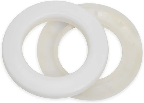 Miniatura 4 de Cortina con arandelas 1 pulgada, diámetro del plástico interior 8/Pkg Blanco