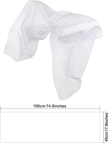 Miniatura 4 de WILLBOND Womens Shawl Chiffon Bridal Evening Soft Wrap Scarf, Chiffon Scarf Ribbon Scarf Satin Scarf for Women and Girls