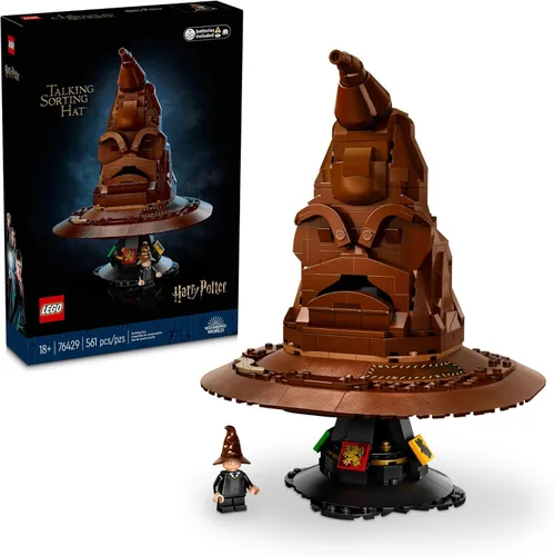 LEGO Sombrero de clasificación de Harry Potter con 31 voces - Juego de construcción de Harry Potter - Idea de regalo para adultos, mujeres y