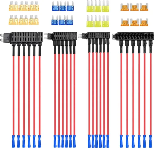 Miniatura 15 de Nilight Portafusibles para añadir a un circuito, adaptador de llave de fusible Mini ATM APM Blade, paquete de 10, 2 años de garantía 10 piezas mini