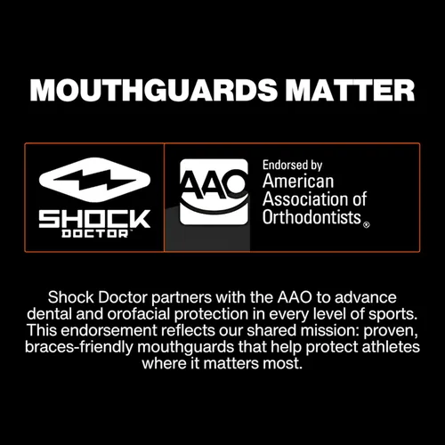 Miniatura 6 de Shock Doctor Protector bucal sin correas para dobles brackets, azul, para jóvenes