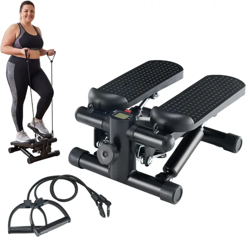 Miniatura 13 de NEWBULIG Mini paso a paso para ejercicio en casa, máquina de escalones para gimnasio en casa, portátil, para entrenamiento de cuerpo completo
