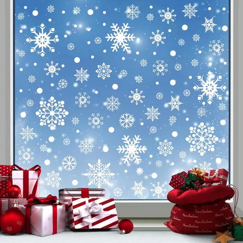 Miniatura 11 de Adhesivos navideños y calcomanías de Navidad para decoración de ventanas