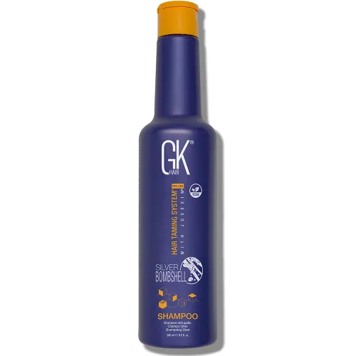 Miniatura 9 de GK HAIR Champú plateado con vitamina B5, 24 onzas, elimina los tonos amarillos y naranjas de cabello rubio, gris y plateado Champú tonificante