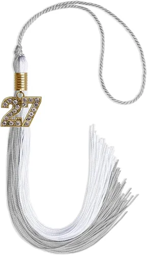 Miniatura 25 de Endea Graduation Borla de doble color con dije dorado (negro/oro brillante, 2022)