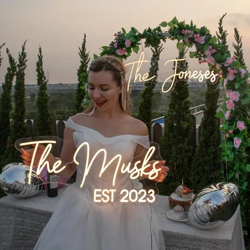 Miniatura 12 de Letrero de neón profesional con nombre personalizado, letrero de neón LED personalizable más grande para telón de fondo, decoración de bodas, micro