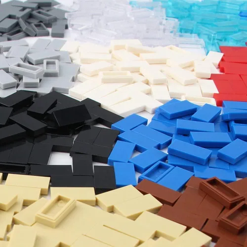 Miniatura 10 de 700 Piezas de Ladrillos Planos Multicolores 1×2, Bloques de Construcción a Granel para Superficies Lisas de Pared y Piso, Accesorios de Juguete