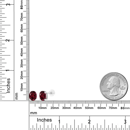 Miniatura 167 de Gem Stone King Aretes de oro de 14 quilates con piedra natal ovalada de 0.315 x 0.236 in Aretes de oro para mujer