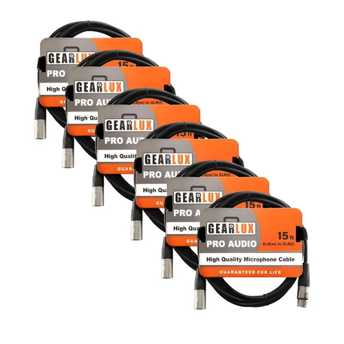Miniatura 37 de Gearlux – Cable de micrófono XLR, completamente balanceado, macho a hembra, 25 pies - Paquete de 3