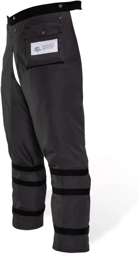 Delantal protector de 8 capas para motosierra, pantalones ajustables para motosierra, para madereros, trabajadores forestales clase A Negro