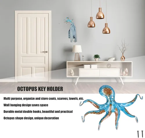 Miniatura 3 de Iron Wall lbs Peso máximo ahorro de espacio Gancho doble de metal multiusos para baño, dormitorio, sala de estar