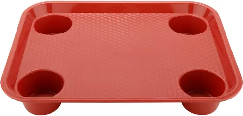 Miniatura 10 de G.E.T. FT-14-BK Bandeja para cafetería/comida rápida, sin BPA, 14 x 10.75 pulgadas, color negro (juego de 12)