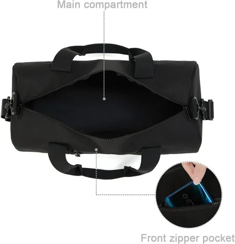 Miniatura 4 de Pequeña bolsa de gimnasio para mujeres y hombres, bolsa de deporte de fitness, bolsa de entrenamiento ajustable, correa de hombro desmontable