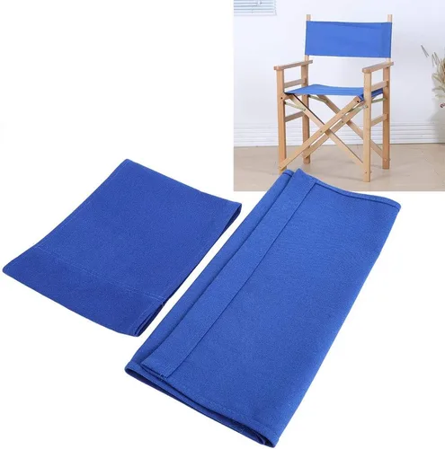 Miniatura 5 de Haofy Lona de repuesto para silla de director, 1 juego de lona de repuesto para asiento y respaldo, protector de taburete de lona para silla de Azul