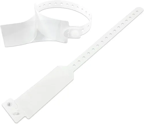 Bandas de identificación de hospital, pulsera médica de tamaño adulto, pulseras impermeables para pacientes, pulsera de identificación de hospital