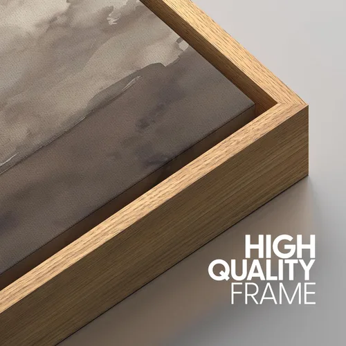 Miniatura 164 de SIGNWIN Lienzo enmarcado para pared, arte con pinceladas de flujo neutro en tonos beige abstractos, ilustraciones, arte moderno, decorativo
