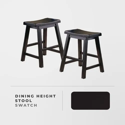 Miniatura 5 de Lexicon Finnian Saddle - Juego de 2 taburetes de madera maciza, taburetes de cocina para comedor, asientos de silla de mostrador sin brazos, Arena