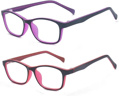 Miniatura 12 de Gafas de sol para niños, antiazules, rectangulares, antigolpes, con luz azul, UV400, antirreflejos, Negro