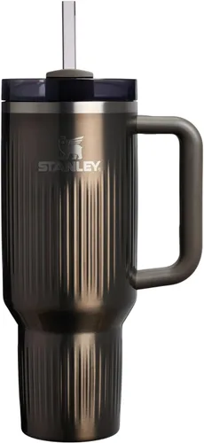 Miniatura 96 de Stanley Quencher H2.0 - Vaso de acero inoxidable con asa, pajilla y tapa FlowState giratoria de 3 posiciones; aislamiento térmico, sin BPA; apto