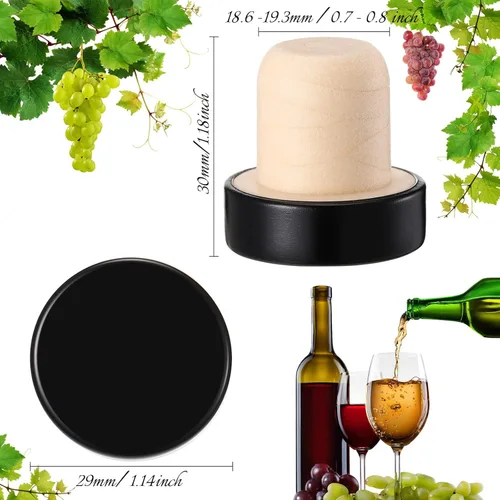 Miniatura 2 de Yookeer Tapón en forma de T de corcho para botellas de vino, tapón reutilizable para botellas de cerveza para manualidades