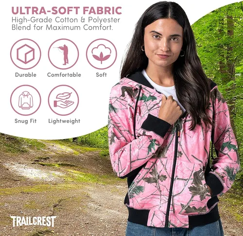 Miniatura 2 de TrailCrest Sudadera con capucha y cremallera completa para mujer