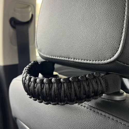 Miniatura 3 de Asas de agarre para reposacabezas de paracaídas para Jeep Wrangler TJ JK JL Land Cruiser FJ Suzuki - 2 piezas negro
