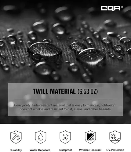 Miniatura 4 de CQR - Overol para hombre con manga corta, cremallera frontal, múltiples bolsillos, resistente a las manchas y a las arrugas